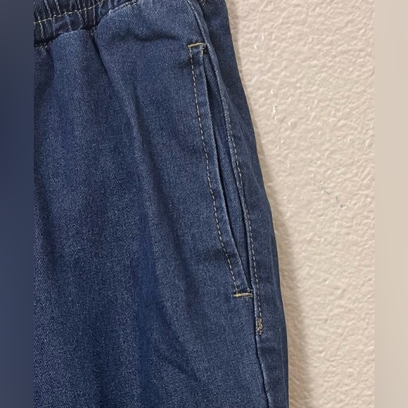 NWOT LUNE Plus Drawstring Waist Wide Leg Jeans size OXL/12 Color Blue - Picture 4 of 7